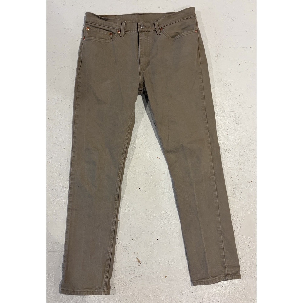 Levi's 511 Slim Fit Jeans Mens 34x32 Khaki Tan Denim Stretch Casual Modern Pants